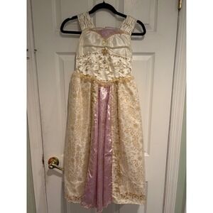 Disney Rapunzel Princess Costume Dress Girls size 10 Cream Gold Purple Tangled